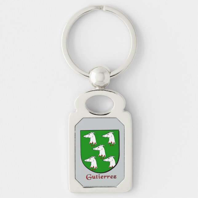 Gutierrez Historical Shield Keychain (Front)