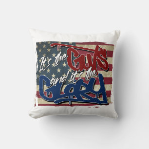 Guts and Glory Throw Pillow