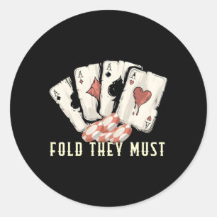 Gutshot Wounds Gambler Casino Gambling Casino Play Classic Round Sticker