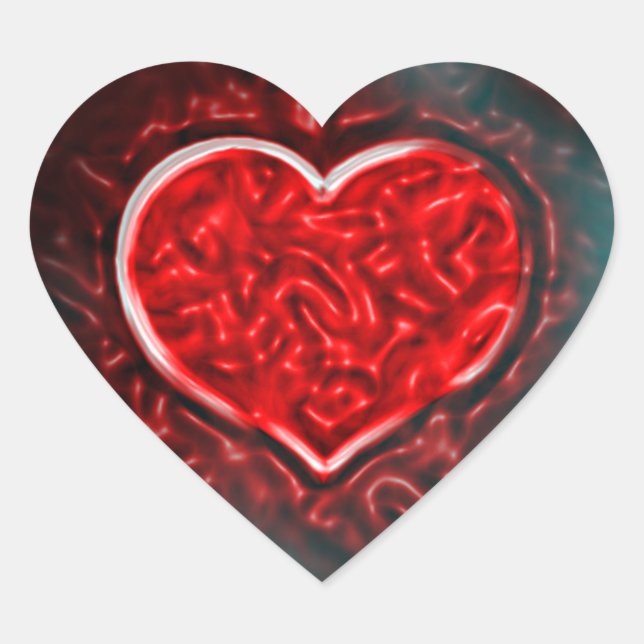 Gutsy Valentine Heart Sticker (Front)