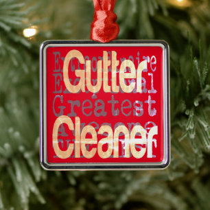 Gutter Cleaner Extraordinaire Metal Ornament