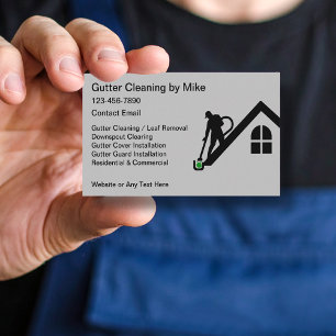 Gutter Cleaning Services Modern Business Cards
