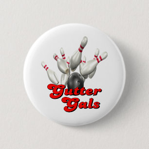 Gutter Gals Bowling 2 Inch Round Button