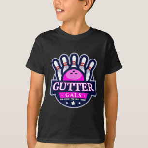 Gutter Gals Funny Bowling Team Name Women Matching T-Shirt