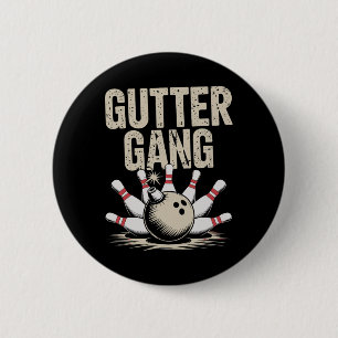 Gutter Gang Bowling 1  2 Inch Round Button