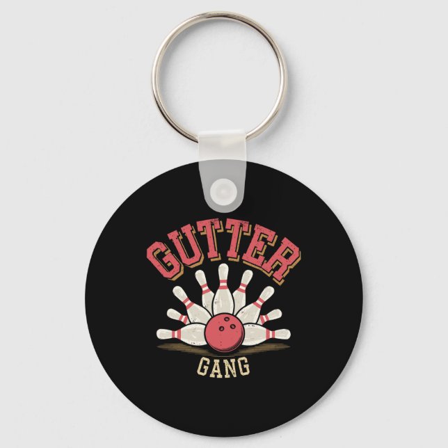 Gutter Gang Bowling  Keychain (Front)