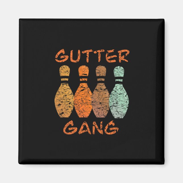 Gutter Gang Bowling Team Name  Magnet (Front)
