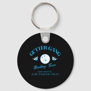 Gutter Gang Funny Bowling Team Name Keychain