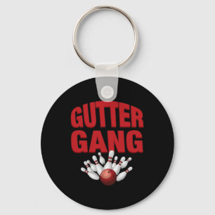 Gutter Gang Funny Bowling Team Name Matching Keychain