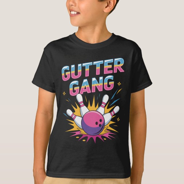 Gutter Gang Shirt Funny Bowling Shirts Gutter Bowl (Front)