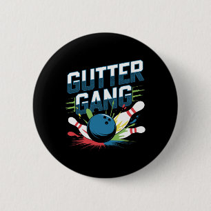 Gutter Gang Shirt Funny Bowling Shirts Gutter Bowl 2 Inch Round Button