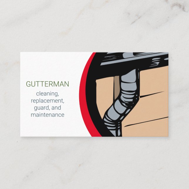 Gutter Installation and Maintenance Business Card (Front)