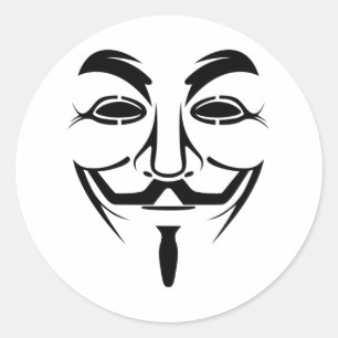 Guy Anonymous Fawkes Mask Shirt Halloween Gift Ide Classic Round Sticker