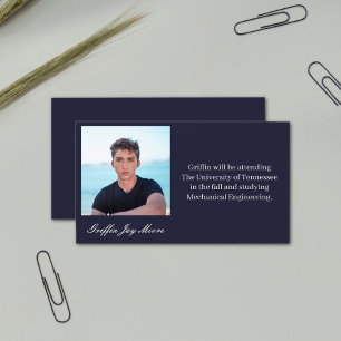 Guy Grad Modern Photo Graduation Nom de la carte