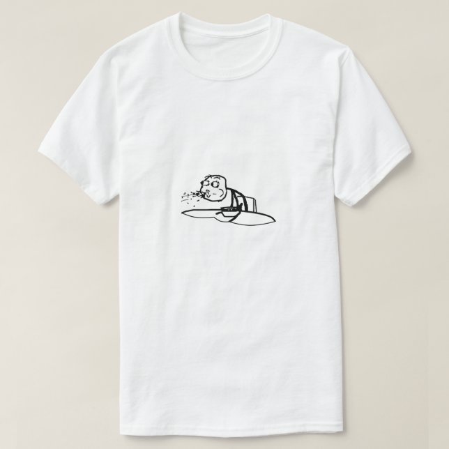 Guy Spitting Cereal Meme T-Shirt (Design Front)