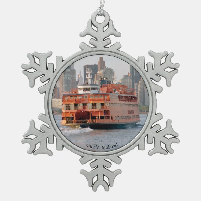 Guy V. Molinari ball or snowflake ornament (Front)