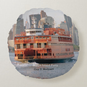 Guy V. Molinari round pillow