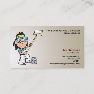 Guy With a Roller Painting Business Card
