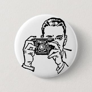 Guy with Camera Button. 2 Inch Round Button