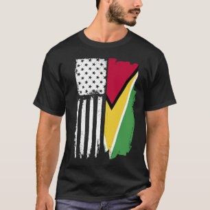 Guyana American Flag Guyanese American Guyana T-Shirt