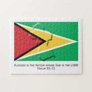 GUYANA Blessed Nation GUYANESE FLAG Jigsaw Puzzle