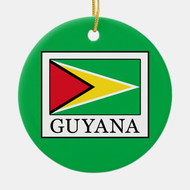 Guyana Ceramic Ornament (Front)