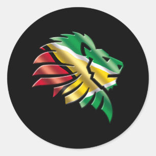 Guyana Classic Round Sticker