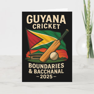 Guyana Cricket 2025 Boundaries And Cchanal Caribbe Card