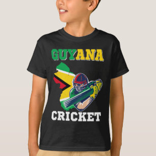 Guyana Cricket Player Flag Jersey Guyana Sports  T-Shirt