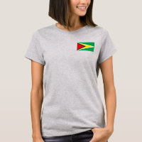 Guyana Drapeau et carte t-shirt