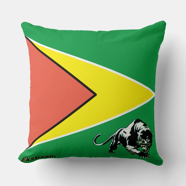 Guyana Flag 04 Throw Pillow (Front)