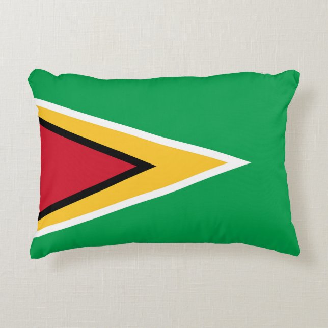 Guyana flag accent pillow (Front)