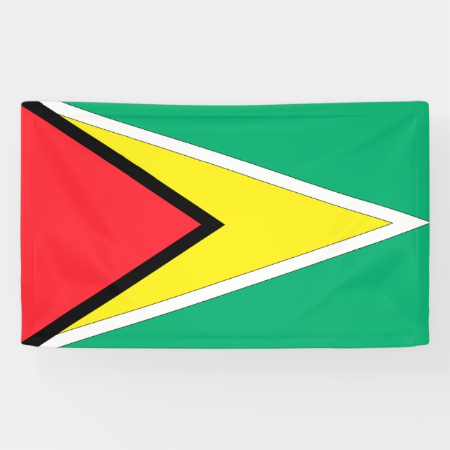 Guyana Flag Banner (Horizontal)