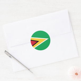 Guyana flag classic round sticker