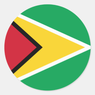 Guyana flag  classic round sticker