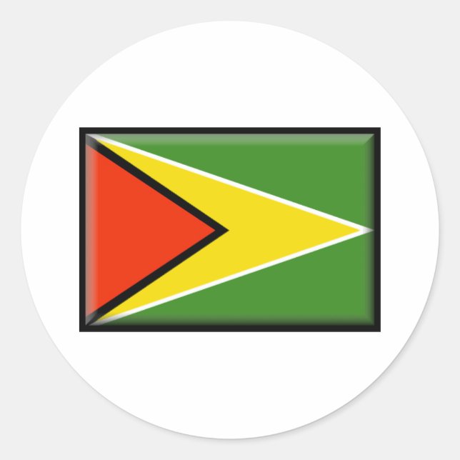 Guyana Flag Classic Round Sticker (Front)