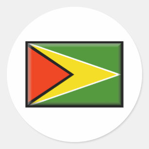 Guyana Flag Classic Round Sticker