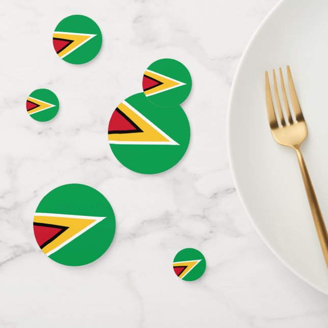 Guyana flag confetti (Group)