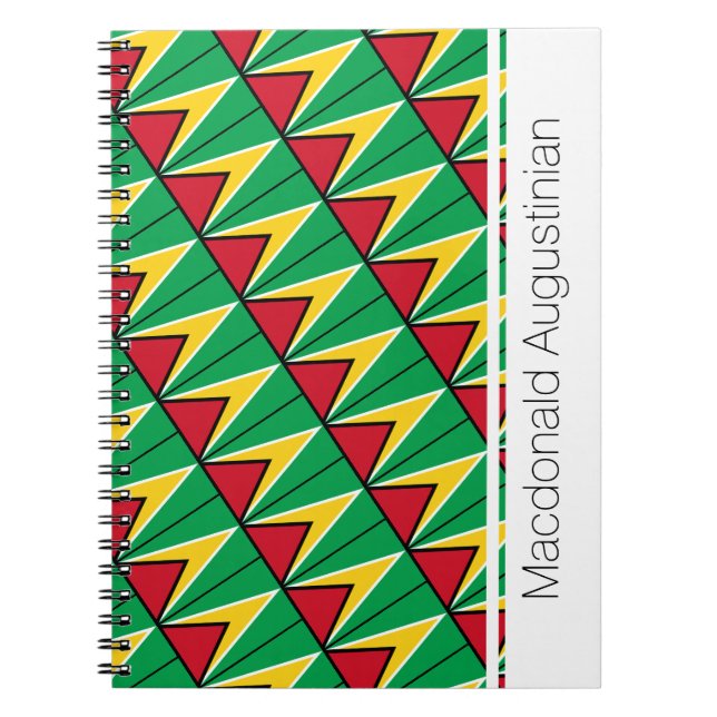 GUYANA Flag Customizable Notebook Journal (Front)