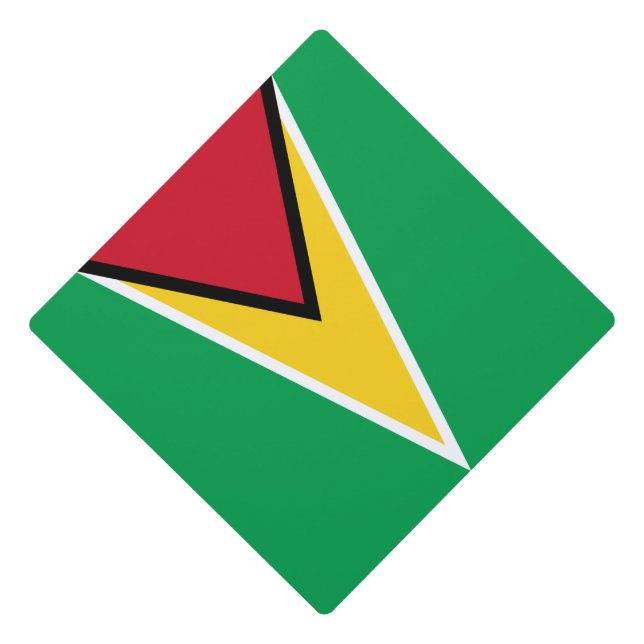 Guyana flag  graduation cap topper (Front)