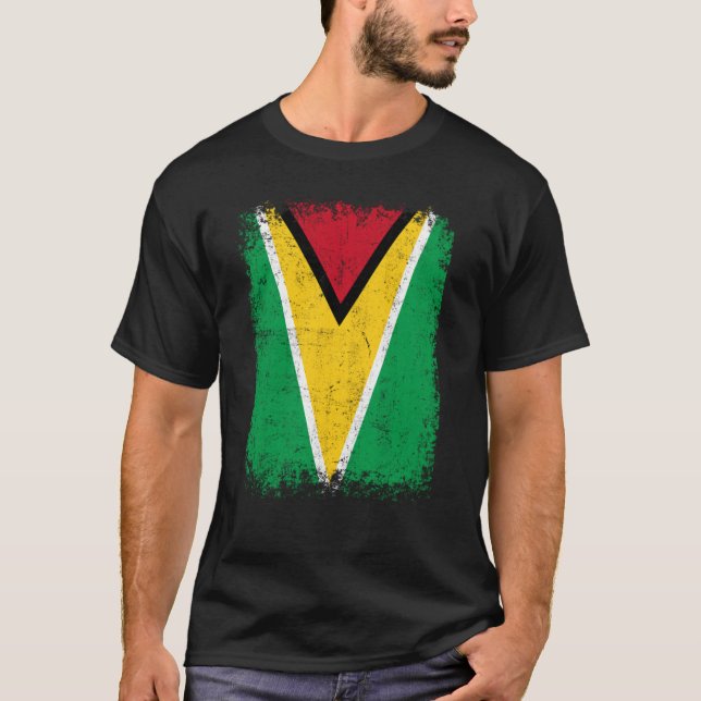 Guyana Flag Guyana Love Guyana T-Shirt (Front)