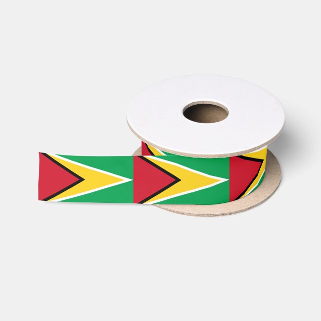 Guyana Flag & Guyana travel, holiday/sports Satin Ribbon (Spool)