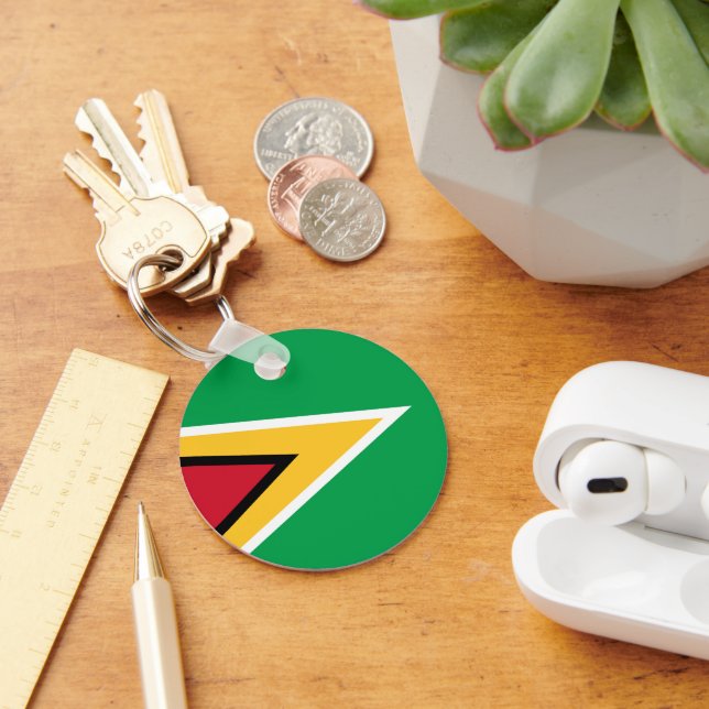 Guyana flag keychain (Desk)