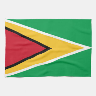 Guyana flag kitchen towel