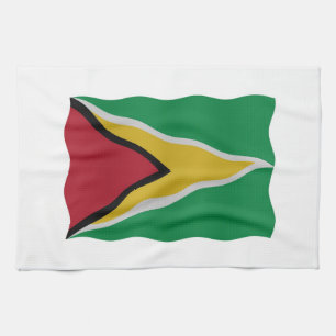 Guyana flag kitchen towel