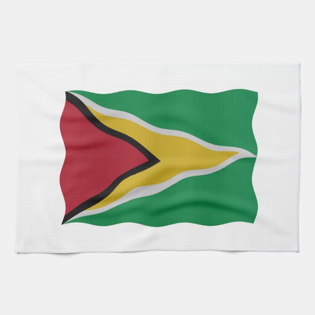 Guyana flag kitchen towel (Horizontal)