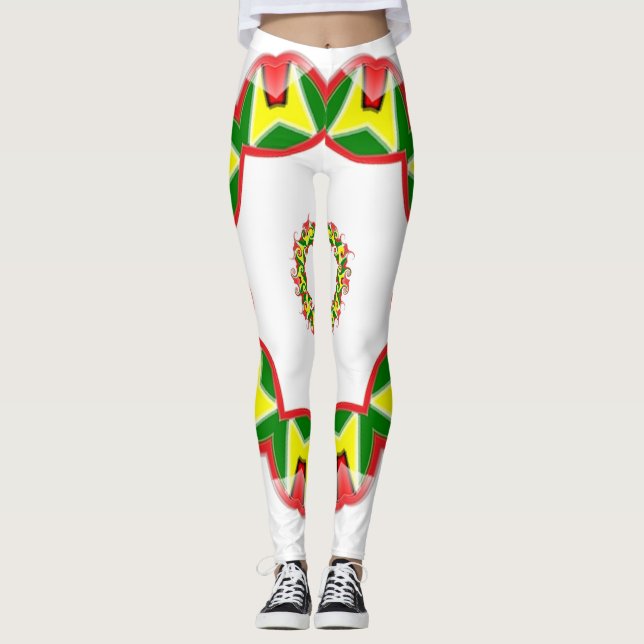 Guyana Flag Leggings (Front)