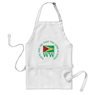 GUYANA Flag Map MONOGRAM Customized Scripture Standard Apron