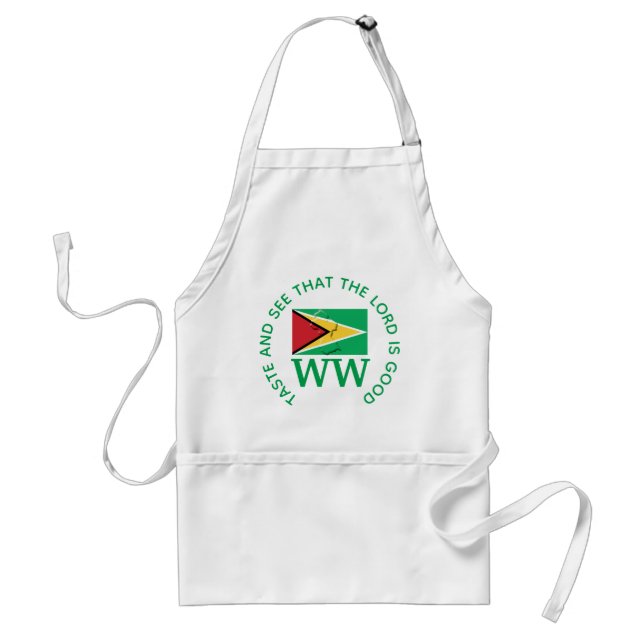 GUYANA Flag Map MONOGRAM Customized Scripture Standard Apron (Front)