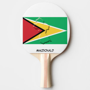 GUYANA FLAG & MAP Personalized Ping Pong Paddle